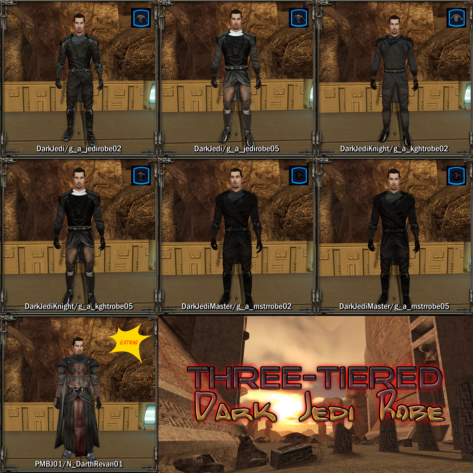 Mod K1 Three Tiered Dark Jedi Robe Mod Releases Deadly Stream