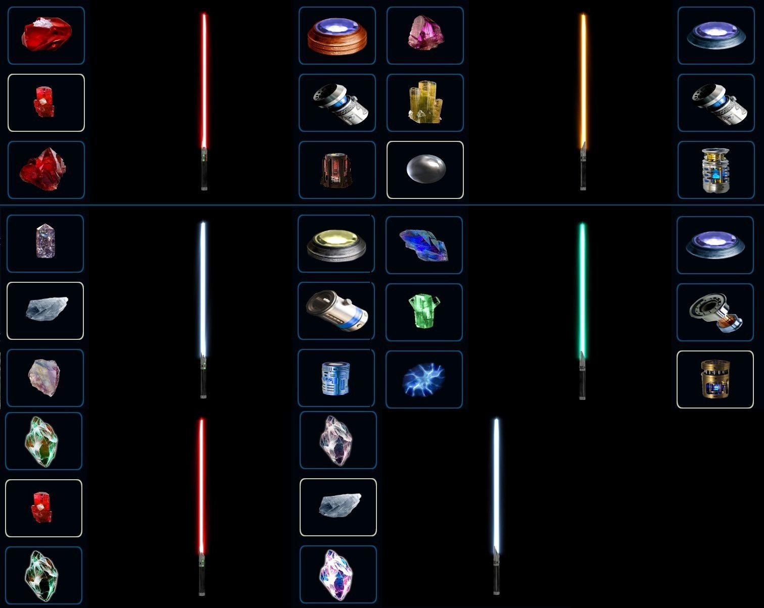 TSL Icons for modifications of lightsabers By TFT