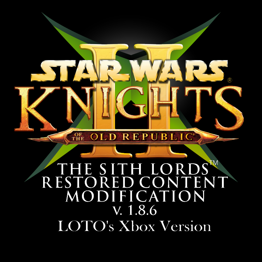 The Sith Lords Restored Content Modification - LOTO's Xbox Version
