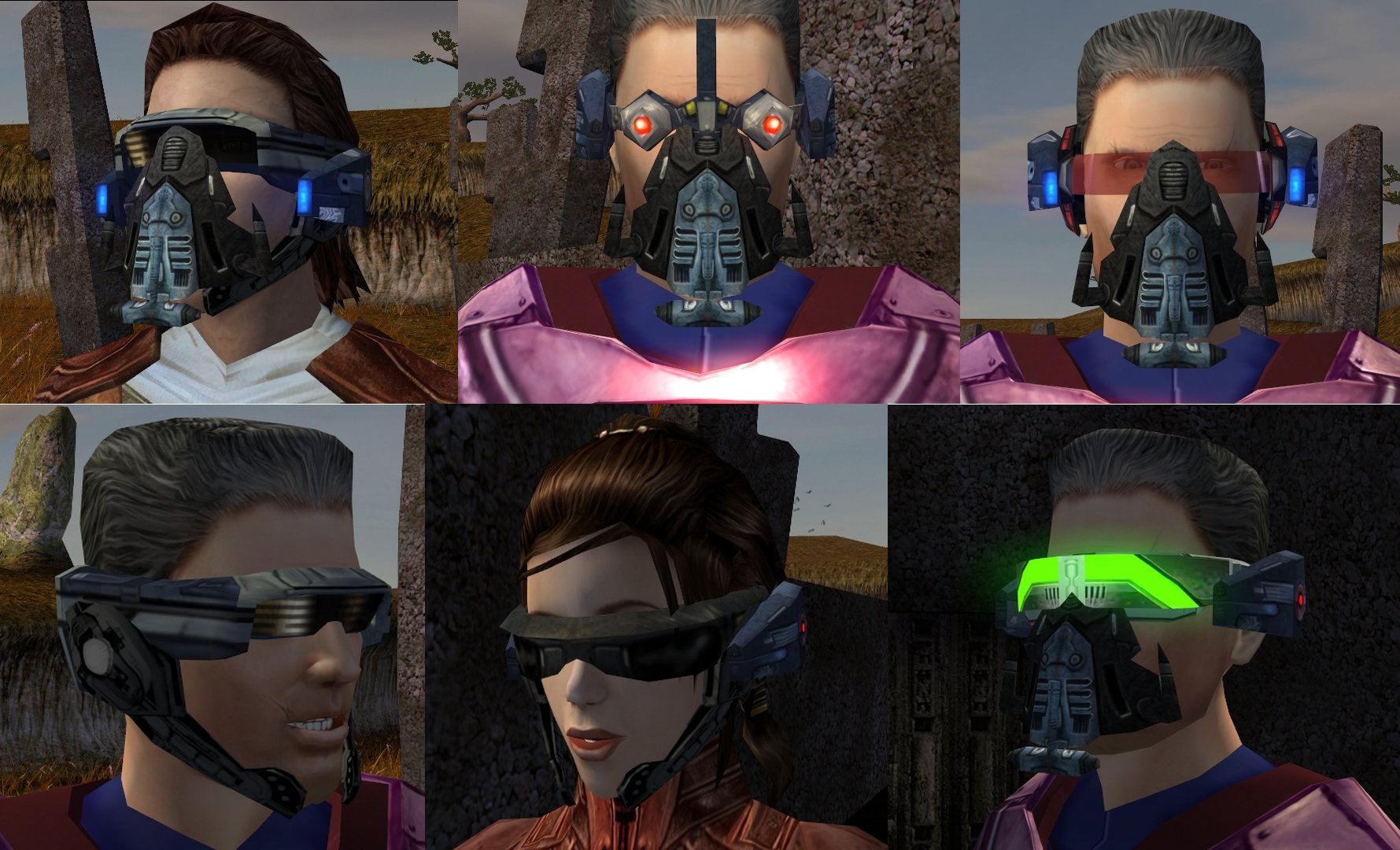 Merged Visor Models - Modder's ressource