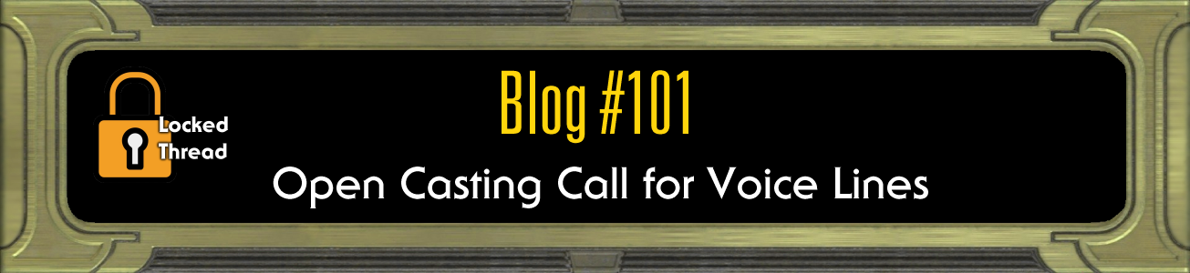 Blog #101: Open Casting Call